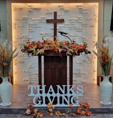 추수감사절 강대상